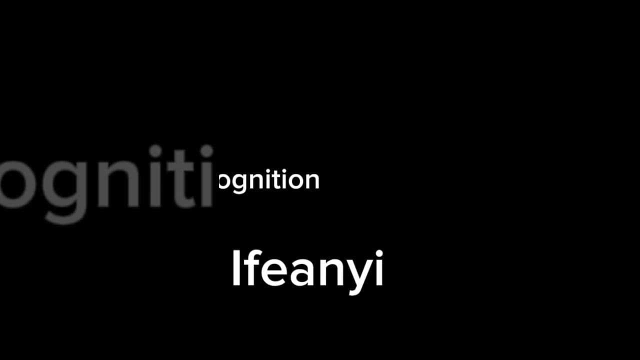 Mr & Mrs Ifeanyi: Award of Recognition