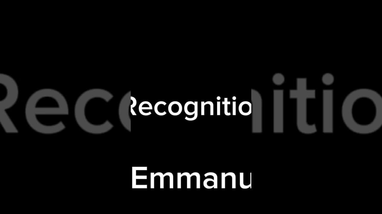 Mr & Mrs Emmanuel: Award of Recognition